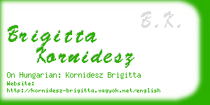 brigitta kornidesz business card